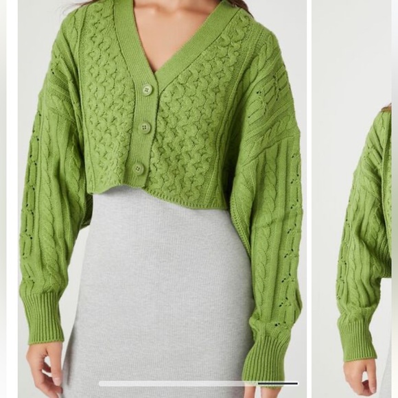 Oversized Cropped Sweater Forever 21 gray - Picture 4 of 9